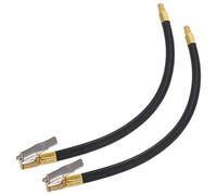 2pcs Car Tyre Inflator Extension Hose Adapter Motorcycles | Steel Rubber Copper Construction, Lightweight Reach, Suitable for Wheel Rims, Garage Maintenance and Daily Commute