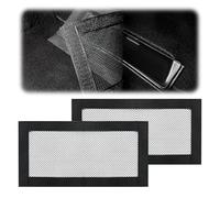 2PCS Car Under Seat Air Vent Cover, Air Outlet Anti-Blocking Mesh Grilles Protector Air Inlet Protect Cover Black Dust Shields Accessories Compatible with Model Y Model 3(25 * 11.8cm Black)