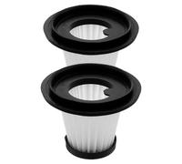2pcs Car Vacuum Filter Hepa Replacement for Vehicle Vacuum Cleaner | Washable Reusable Vacuum Cleaner Filters, Easy Rinse Cleaning and Install, White Plastic round Part Random Style