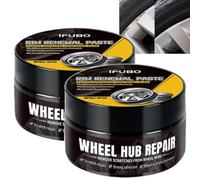 2Pcs Car Wheel Scratch Repair Polish, 80g Alloy Wheel Repair Kit With Sponge, Removes Scratches & Restores High-gloss, Universal Vehicle Polishes Hub for Car, Rv, Motorcycle, Truck