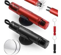 2Pcs Car Window Breaker with Holders, Life Hammer with Seatbelt Cutter