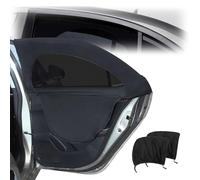 2PCS Car Window Shade, Highly Elastic Cars Windows Scree, for 98% Cars SUV for Camping Baby Pet Stretchy Sun with Zipper Privacy Protection (Rear)