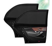2Pcs Car Window Shades for Baby,Car Rear Window Sun Shade Side Sunshade Kids Windows Screen Cars Blinds Sunshades Protection UV Visor Mesh Cover Black Mosquito Net,for Summer Children Auto Accessories
