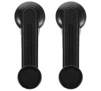 2pcs Car Window Winder Handle Replacement for Manual Regulator Black | Plastic Build, Nonslip Finish, Clips Included, for Automotive Repair, Quick DIY Install, Modern Interior