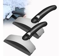 2Pcs Car Windshield Snow Shovel, 2026 New Upgrade Car Snow Ice Scraper,Emergency Stainless Steel Car Windshield Ice Scraper Snow Shovel Windshield Ice Removal Tools, Universal Cleaning Tool (2Pcs)