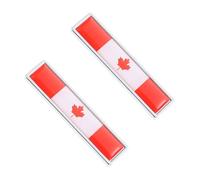 2pcs Car Zinc Alloy Decorative Sticker with Nation Flag Design | Easy to Paste, Not Easy to Fall, Bright Creative Style, Suitable for Office Door Decoration