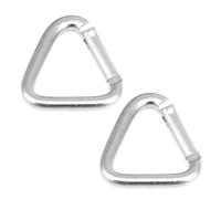 2Pcs Carabiner Clip, Heavy Duty Auto Locking Clip, Triangle Carabiner, Anti-Rust and Abrasion Resistant Key Holder for Hiking Backpacks, Dog Leashes, Keychains