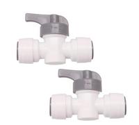 2PCS Caravan Shut Off Valve StopTap Replacement, Ball Valves Quick 3/8" Aquarium for John Guest 12mm Push Fit OD Stop Tap Motorhome Boat