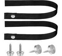 2pcs Caravan Sliding Door Retainer Catch Latch Straps, 18 Inch Static Camper Vi/v/a Door Stop Clip Holder with Button Snap for RV Campervan Camping Accessories