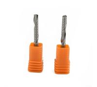 2pcs Carbide End Mill Bits 4mm x 22mm Single Flute Spiral Geometry for Aluminum Processing on CNC Routers and Milling Machines