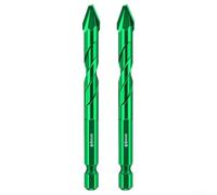 2Pcs Carbide Triangle Drill Bit Set 6mm & 8mm, Hex Shank Power Tools for Drilling Glass, Tile, Rock, Brick, Wood and Metal, Dry or Wet Use(B)