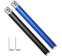 2PCS Carbide Wood Lathe Turning Tools Handle, Interchangeable CNC Process Aluminum Grip Handle, Accept 10mm Square Turning Tool bar (Black and Blue)