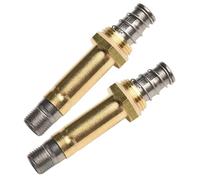 2pcs Carbon Dioxide Regulator Pressure Reducing Solenoid Valve Coil Set for Fish Tank, 8mm Thread Outer Diameter, 13mm Wrench Position, 52mm Total