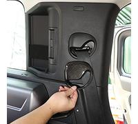 2pcs Carbon Fiber ABS Chrome Safety Belt Cover Trim For LR Defender 110 2020-2020 Car Accessories (Carbon Fiber)