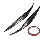 2pcs Carbon Fiber Car Headlight Eyebrow Eyelid Sticker Trim for Ford Fiesta 12-17(carbon fiber)