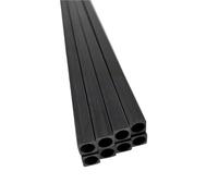 2pcs Carbon Fiber Square Tube, High Strength Square Tube, Carbon Fibre Tubes with Square Outside and Round Inside(8x4.5x500mm)