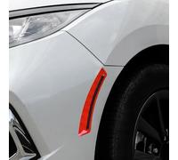 2Pcs Carbon Fiber Themed Reflective Decals for Car Wheel Eyebrow and Fender Area Epoxy Coated Stickers with High Visibility