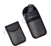 2Pcs Carbon Fibre Colour RFID Car Remote Control Shield Key Pack Double Shield Signal Anti-radiation Anti-Theft Anti-Loss for Car