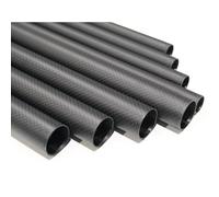 2pcs Carbon Fibre Tubes 3K, Outer Diameter 8mm/10mm/12mm/14mm/16mm/18mm/22mm/30mm Plain Matte Carbon Fibre Tubes for RC Model Airplane Kite DIY, Length 500mm(30mmx28mmx500mm)