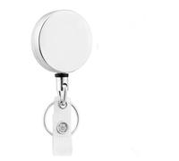 2PCS Card Sets Belt Key Ring Metal Retractable Pull Badge Reel ID Lanyard Name Tag Card Badge Holder Reels Recoil Chain Clips