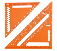 2Pcs Carpenter Square Set 4 Inch & 7 Inch Aluminum Alloy Triangle Ruler Imperial Metric Woodworking Layout Framing Square Protractor for Carpenters, Engineers