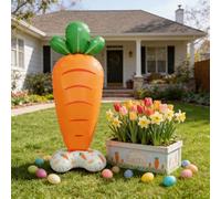 2pcs Carrot Balloons Easter Party Decorations, Giant Easter Themed Balloons,155x64cm Oversized Jumbo Carrot Shape for Easter Party Decorations - Spring Summer Themed Party Decorations