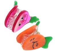 2pcs Carrot Onion Hair Claw Clips Acetic Acid Mini for Women Girls