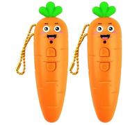 2Pcs Carrot Pen, Cute 60-Second Voice Recorder for Kids, Unwritable Pen - Fun & Creative Present for Kids, Students, Teachers Recording