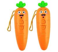 2Pcs Carrot Pen, Cute 60-Second Voice Recorder for Kids, Unwritable Pen - Fun & Creative Present for Kids, Students, Teachers, Recording