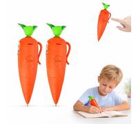 2PCS Carrot Recorder Pen Toy, 60-Second Voice Recorder with Playback & Audio, Carrot-Shaped Recorder Device, Creative Easter Gift for Kids, Students, Teachers (A)