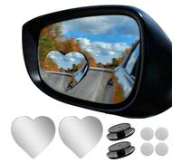 2Pcs Cars Heart Shaped Blind Spot Mirrors,Wing Mirror Blindspot Adjustabe Angle Removable Wide Angle Convex RearView Car Side Mirror Blindspot,Car Accessories Suitable for Any Vehicles, Cars Suvs