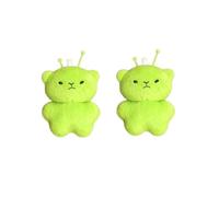 2PCS Cartoon Alien Cat Plush Keychain, Creative Ugly Cute Stuffed Animal Backpacks Pendant