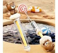 2PCS Cartoon Animal Pull-Action Water Gun Toy,Blaster Squirt Guns,Fun Water Squirter Tools,Ergonomic Grip for Little Hands,Summer Swimming Pool Beach Sand Water Fighting Toys,Party Favors (Brown)
