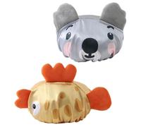 2pcs Cartoon Bath Cap, Cute Shower Cap, Polyester PEVA | Material Swim Hat, Washable Breathable Portable Lightweight, Shower and Sleep Use