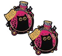 2pcs Cartoon Cute Cat Enamel Brooch Set, Alloy Pin Badges, Enamel Pins | Stylish Cute Cats Enamel Pins, Lapel Accessory, Funny Design for Clothes, Bags, Jackets, Cat Brooch Gift for Animal Lovers.