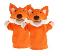 2pcs Cartoon Fox Hand Puppet for Interactive Animal Puppets for Early Education for Birthday Parties Xmas and Creative Play