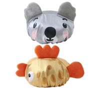 2pcs Cartoon Shower Cap Reusable, PEVA Polyester, Sleep | Bonnet, Ear Shower Caps, Shower Hat, Shower Caps, Material Swim Hat