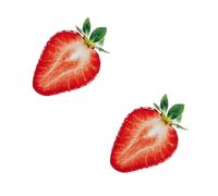 2Pcs Cartoon Strawberry Bookmarks Realistic Strawberry Acrylic Bookmarks Reading Aid for Book Lover Library Travel Daily Transparent Marker