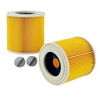 2PCS Cartridge Filter Compatible with Karche,Replacement for WD2 WD3 WD3P WD1 A2004 MV3 MV2 Series,Wet & Dry Vacuum Cleaners, Part # 64145520