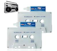 2PCS Cassette Head Cleaner & Demagnetizer Kit,Care Maintenance Kit for Cassette Player and CD Player,Care Maintenance Kit & CD Player Cleaner Kit,Audio Tape Cleaning Fluid,CD Player Cleaner Kit