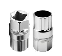 2Pcs Cassette Removal Tool, Bicycle Speed Freewheel Remover Tool Carbon Steel Lockring Bottom Bracket Repair Sprocket Remover Puller for Shimano Sunrace Sram Dnp 6 7 8 9 10 11 Speed Mountain Bike