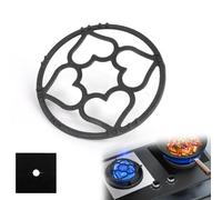 2Pcs Cast Iron Wok Stand for Moka Pot Coffee, Gas Stove Stand Ring Reducer, Stovetop Trivets for Coffee Makers Small Saucepan, with Gas Hob Cover (Style 1)