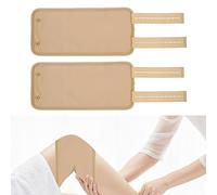 2Pcs Castor Oil Pack Wrap, 15x30CM Reusable, Water Resistant, Washable Organic Essential Oil Compression Wrap for Men Women Elbow Hand Arm Thigh Leg Knee