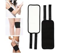2PCS Castor Oil Pack Wrap Kit, Reusable Organic Castor Oil Pack for Liver Detox, Deeper Sleep, Knee Joint Pain, Adjustable Leak-Proof Castor Oil Pack for Calf, Knee, Arms (Oil Not Included) Black