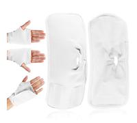 2pcs Castor Oil Packs for Hands, Reusable Hand Castor Oil Wrap Adjustable Castor Oil Pads Prevent Leakage (White)