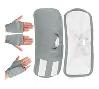 2pcs Castor Oil Packs for Hands, Reusable Hand Castor Oil Wrap Adjustable Castor Oil Pads Prevent Leakage (Gray)