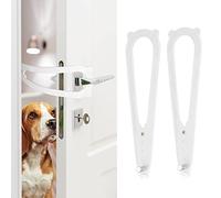 2pcs Cat Door Holder Latch, Alternative Door Locks Dog Door Stopper for Baby Proof, Cat Door Bracket Latch for Letting Cats In Keeping Dog Out (White)