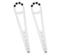 2PCS Cat Door Latch, Adjustable Cat and Dog Door Stopper with No Pinch Tail Design, Keep Open 1.5" to 6" for Pet Proof Litter Box, White