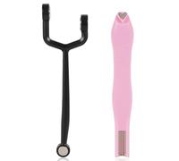 2pcs Cat Eye Gel Nail Polish Magnet Set, Y-Shape 3 in 1 Cat Eye Nail Magnet Pen Heart Round Double Line Shape Versatile Manicure Tool for Home DIY Salon Studio (Black, Pink)