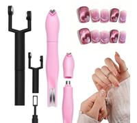 2Pcs Cat Eye Nail Magnet Set, Y-Shape & 3-in-1 Detachable Professional Magnetic Tools for Stunning Cat Eye, Heart & Swirl Designs, for Home & Salon Use